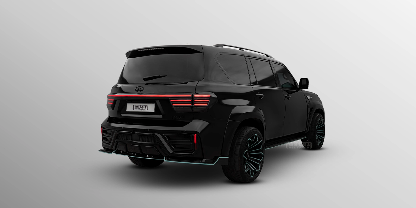 Patrol QX80 Black Tiffany Back Side View